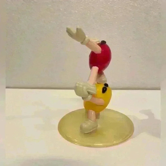 M&M's Vintage Red and Yellow Character Candy Dish NO DISH INCLUDED 6" - Picture 2 of 7